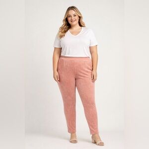 Roaman’s Pink Velour Leggings